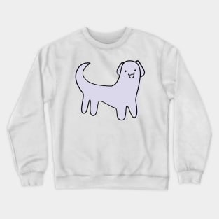 Cute Silly Simple Minimalist Pastel Periwinkle Puppy Dog Small Icon Crewneck Sweatshirt